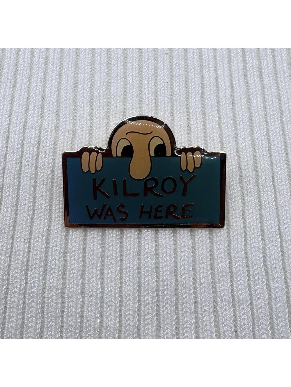 Vintage Kilroy Was Here Enamel Lapel Pin